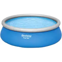 Bestway Fast Set Kit piscine hors sol avec pompe de filtration Ø 457 x 122 cm, bleu, rond