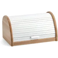 Zeller Boîte à pain roulante, Stockage du pain, Blanc, Beige