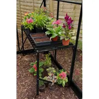 Vitavia Table en aluminium avec 1 plateau 121 x 54 x 76 cm en noir