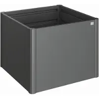 Biohort jardinière surélevée 1 x 1 gris foncé métallisé