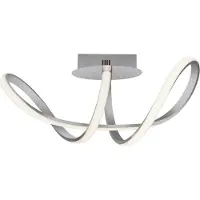 JUST LIGHT MARIA LED Plafonnier blanc chaud 15,5W argent/blanc 15403-95