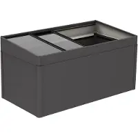 Biohort Abri-Serre pour serre chaude surélevée 2 x 1 gris foncé - métallisé