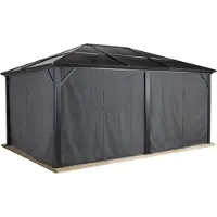 Sojag Rideaux avec clips pour pavillon Meridien 1216 Gris foncé