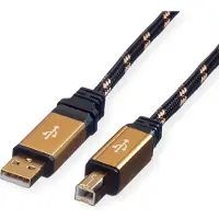 Roline Câble USB 2.0 GOLD, type A-B, retail blister, 1,8 m