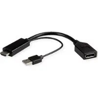 Roline Adaptateur 4K HDMI - DisplayPort, v1.2, HDMI ST - DP BU, actif