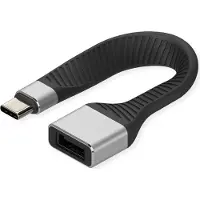 Roline Câble USB 3.2 Gen 2 silicone, C-A, ST/BU, 10Gbit/s, Emark, noir, 11 cm