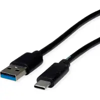Roline Câble RM, USB 3.2 Gen 2, connecteur USB A vers USB C, connecteurs ST/ST, couleur noire, longueur 2 mètres