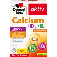 Doppelherz Double cœur Calcium + D3 + K, 120 pcs TAB
