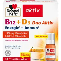 Queisser Pharma GmbH & Co. KG Doppelherz aktiv B12 + D3 Duo Énergie + Immunité, 30 flacons