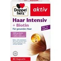 Queisser Pharma GmbH & Co. KG Doppelherz Haar Intensiv + Biotin Capsules pour des cheveux sains, 80 capsules