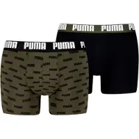 Puma Lot De 2 Caleçons Puma Homme, Vêtements, Forest, 2