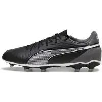 Puma Chaussures de football pour hommes King Match FG/AG - 107863, Couleur:noir/blanc/gris pierre, Chaussures hommes:40