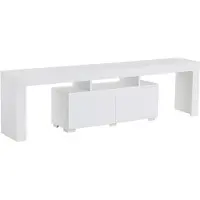 Skye Decor , Enclave - Natural White, meuble TV, blanc naturel, plateau 100 % mélamine, 180 x 31,3 x 50 cm