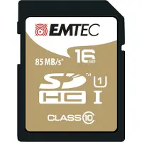 Emtec ECMSD16GHC10GP SD Card 16GB SDHC (CLASS10) Gold + Kartenblister