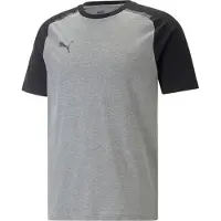 Puma T-Shirt fonctionnel 'TeamCup' gris foncé / gris chiné / noir