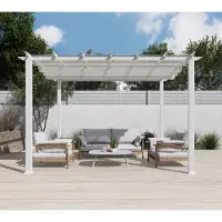 Paragon Outdoor Aluminium Pergola Florida 1111 White 350x350x235 cm