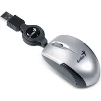 Genius 31010125102 Notebookmaus Micro Traveler silber, optisch, 1000 DPI, USB , nur 74mm groß