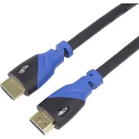 PremiumCord Câble Ultra HDTV z Câble HDMI2.0 HDMI Type A (Standard) Noir, Bleu (3 m), Câble vidéo, Bleu, Noir