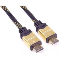 PremiumCord designový câble HDMI 2.0, zlacenàkonektory (3 m), Câble vidéo, Or, Noir