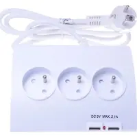PremiumCord Câble Premiumcord Extension De 230 V 1,5 M, 5 Prises + Interrupteur + 2 X Usb 2a, L'extension De La Douille, Câble De Réseau, Câbles, Adaptateurs, Switche
