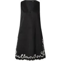 BOSS pour femme. 50540370 Robe Dembrolai noire (S), Casuel, Coton, Sans manches / bretelles