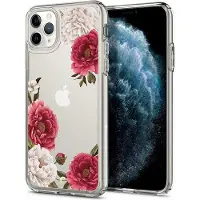 Spigen Red Floral - Coque - Apple - iPhone 11 Pro Max - Multicolore - Transparent (Apple iPhone 11 Pro Max), Coque pour téléphone portable, Transparent, Multicolore