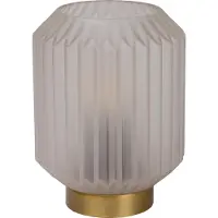 Lucide Lampe de table glamour Sueno, dorée et blanche, 1xE14x40W, verre, dimensions : 17x13x13 cm, IP20,