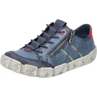 Rieker Chaussure à lacets 'L0357' bleu / vert clair / rouge clair