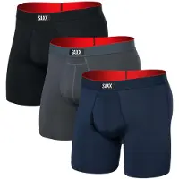 Saxx Multi-sport Mesh Brief Fly Boxers 3 Units Multicolore M Homme