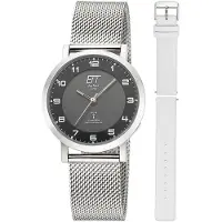 Eco Tech Time Solar Drive Radio ELS-11625-22MS Montre Femme avec bracelet interchangeable