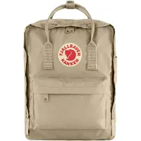 Fjällräven Sac à dos 'Kanken' beige clair / greige / rouge