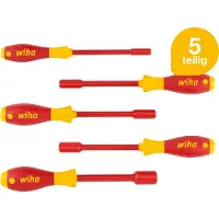 Wiha Jeu de tournevis à douille - - Softfinish Electric - 5 pièces - 6 pans - Acier et plastique