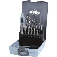 RUKO 259004RO Jeu de tarauds à main 15 pièces M3 - M12 DIN 352, DIN 338 HSS 1 jeu
