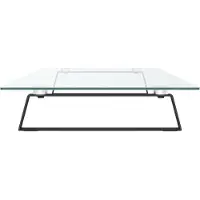 vidaXL Support d'écran noir 100x35x8 cm verre trempé et métal