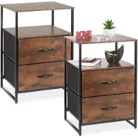 Relaxdays 2x table de nuit (45 x 42.50 x 70 cm)