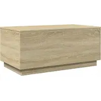 vidaXL Table basse avec lampes LED Chêne Sonoma 90x50x40 cm
