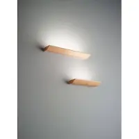 FABAS LUCE Applique Murale Linus 3663-26-215 En Métal Et Bois Naturel Avec Led Intégrée De 27 W, Température De Couleur De 3 000 K, Finition Chêne, 60 X 17 Cm