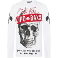 Cipo & Baxx T-Shirt rouge / noir / blanc