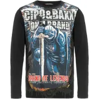 Cipo & Baxx T-Shirt mélange de couleurs / noir