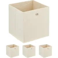 Relaxdays 4x boîte de rangement (30 cm, 8.58 l, 4x)