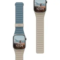 Uag Bracelet Pathfinder réversible en silicone pour Apple Watch | 44/45/46/49 mm - Dune/Cloud Blue