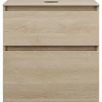 Burgbad Lin20 Meuble sous-lavabo avec plan de toilette, 2 tiroirs, 602x487x661mm, WWYI060F5355