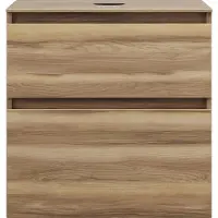 Burgbad Lin20 Meuble sous-lavabo avec plan de toilette, 2 tiroirs, 602x487x661mm, WWYI060F5357
