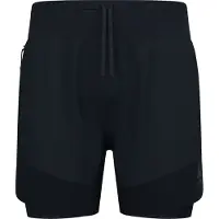 Odlo - Short 2 en 1 de trail/running - X-Alp Trail 6 Inch 2-In-1 Short M Black pour Homme - Taille L - Noir