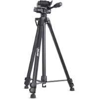 InLine Trépied pour appareil photo numérique et caméra vidéo, aluminium, noir, hauteur max. 1,73m (Métal), Trépied, Noir