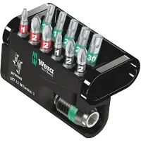 Wera Bc Bitorsion 1 Screwdriver Bit Set 12 Pieces Vert,Rouge,Noir