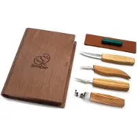 BeaverCraft Set of 4 Knives in gift book-box
