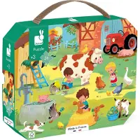 Janod - Puzzle - Une journée à la ferme - 24 pièces ( LKJ2603)