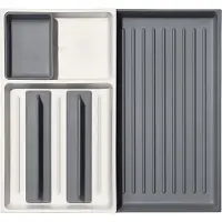 Oxo Tiroir Organisateur OXO Réglable, avec Séparateurs Gris
