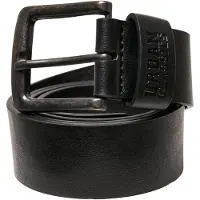 Urban Classics Ceinture de - Ceinture Simili-Cuir Recyclée - pour Unisexe - noir - Taille L-XL